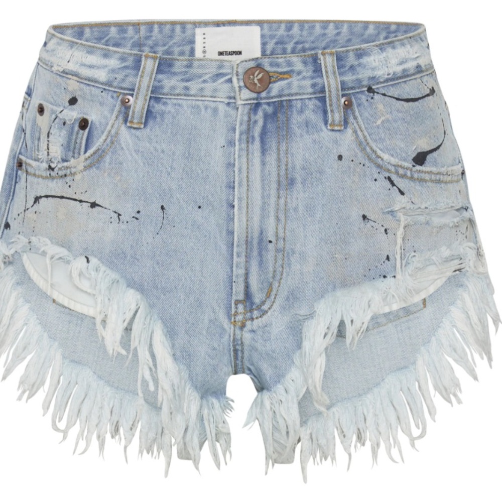 ONE TEASPOON FLEETWOOD ARTISTE ROLLERS DENIM SHORTS